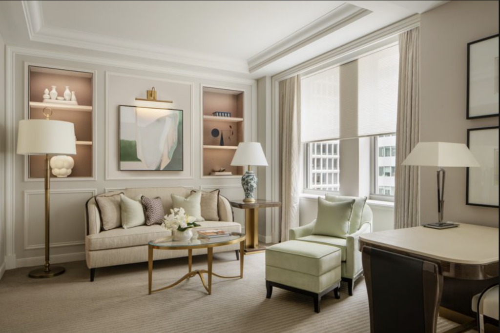 a living room with a couch and a coffee table